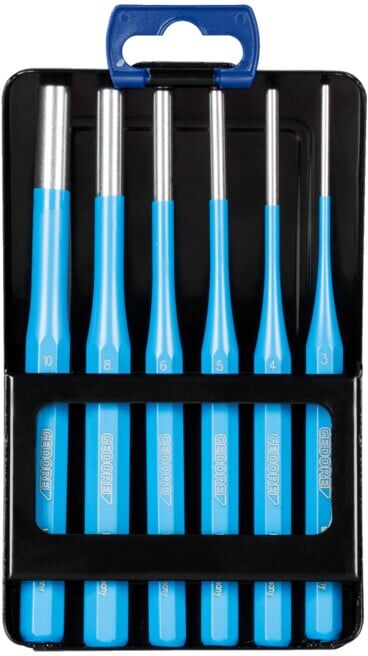 Jeu de chasse-goupilles GEDORE 6 pièces en cassette métallique pliable, 316 D (3014320)