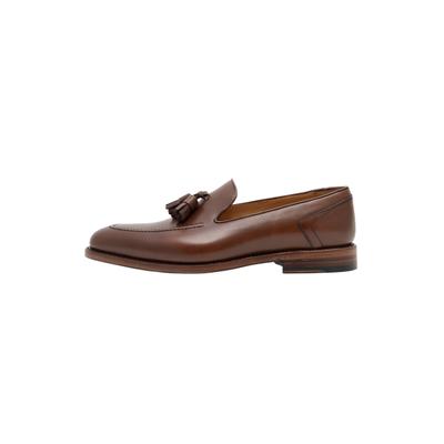 Loafer HENRY STEVENS "Marshall TL", Herren, Gr. 41,5, Leder, braun (midbraun), Schuhe Loafer