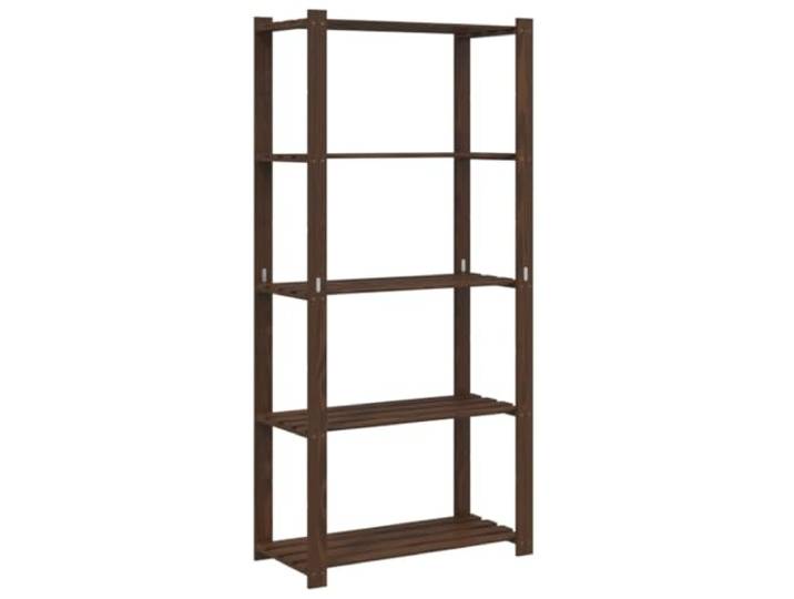 HFXHIJXQ Lagerregal Massivholz Kiefer 5 Böden 80x38x170cm Braun Vielseitiges Holzregal aus Kiefernholz mit 5 Etagen für Werkstatt, Keller, Büro oder Küche. Bis 250 kg belastbar.