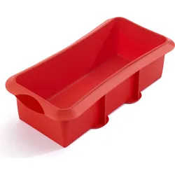 Lekue Backform 28 cm rechteckig rot Silikon