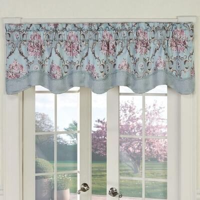 Touch of Class Chateau Scalloped Valance Aqua 72 x 18, 72 x 18, Aqua