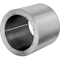 Helios Rohrschalldämpfer RSD 400/400 ? DN 400x400 mm ? Flanschanschluss ? verzin...