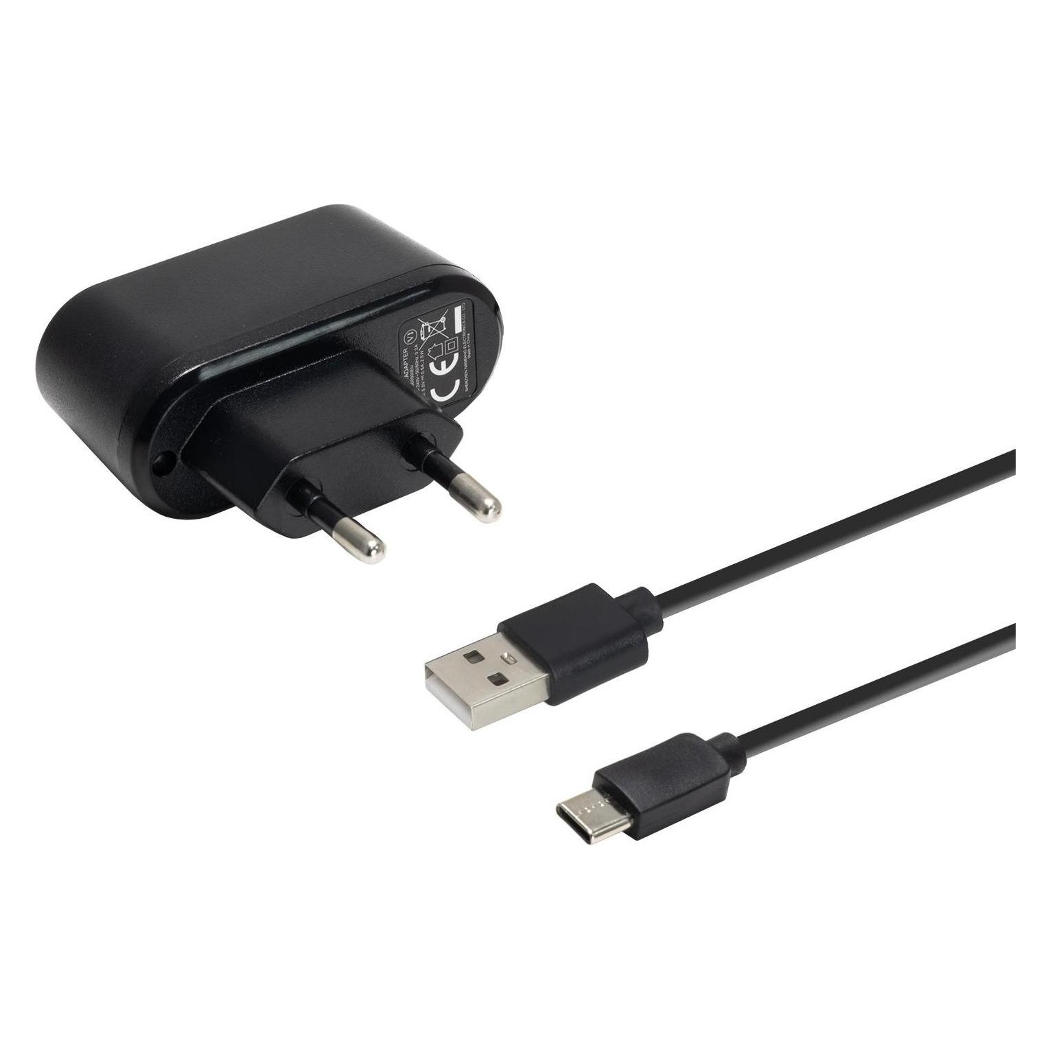 Evolveo universal USB-C charger for mobile phones, black (5 W, 1 Port) (2055159658794)