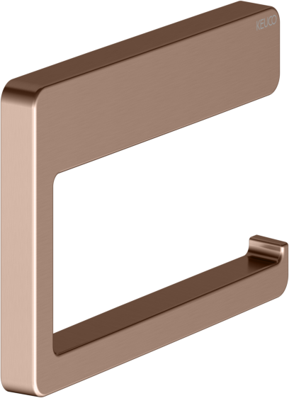 KEUCO Moll Toilettenpapierhalter 12762290000 schwenkbar, offene Form, Rotgold gebürstet