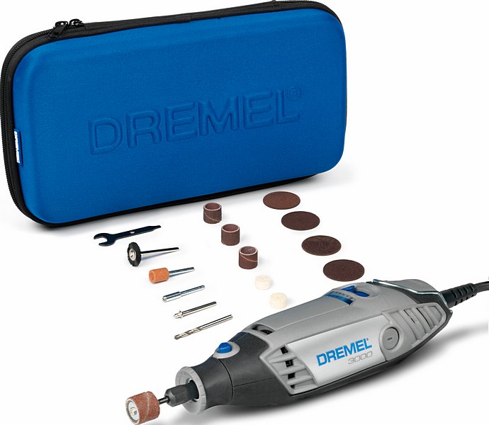 Bosch Dremel 3000-15 Multifunktionswerkzeug (130 W) mit 15 Zubehöre F0133000JA