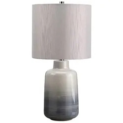 Tischleuchte Beistelllampe Wohnzimmerlampe Porzellan Blau Grau H 61 cm 1 Flammig