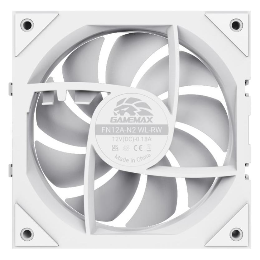 GameMax | Case fan | FN12A-N2 WL-RW | White (120 mm) (FN12A-N2 WL-RW)
