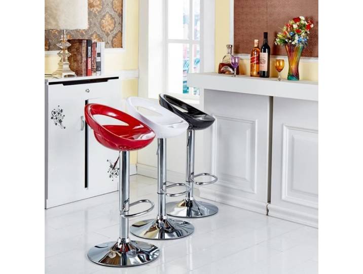 Lot de 2 tabouret，chaises de bar design Bar Comptoir Cuisine-Blanc