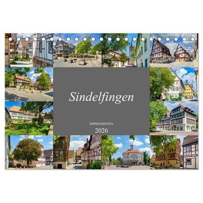 Sindelfingen Impressionen (Tischkalender 2026 DIN A5 quer), CALVENDO Monatskalender