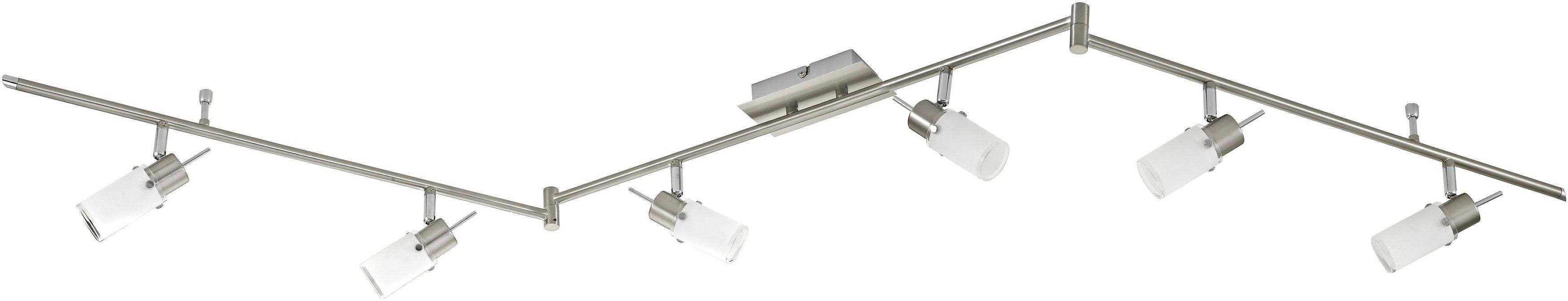 JUST LIGHT Deckenleuchte "MAX LED", silber (silberfarben), 6, 1 Stk., Leuchten, wechselbares LED Leuchtmittel, Deckenleuchte