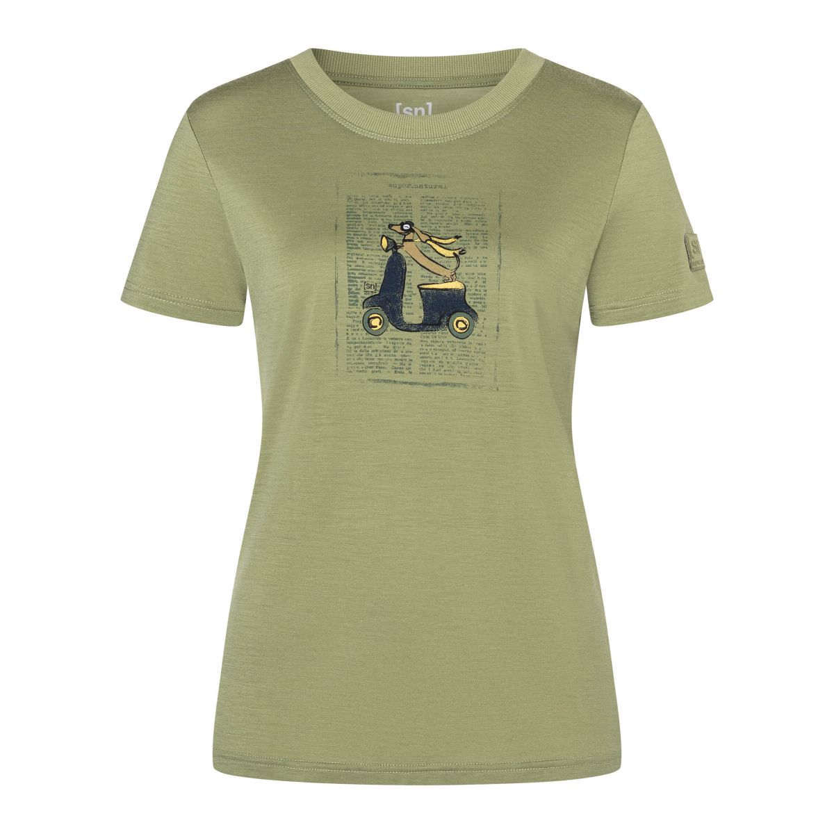 Super.Natural W Racing Dachshund BIO J Tee sage/various (74H) XS SNWS0300374HXS