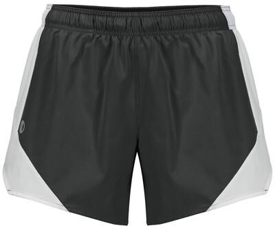Holloway 229389 Women's Olympus Shorts in Black/White size Large   Polyester/Spandex Blend