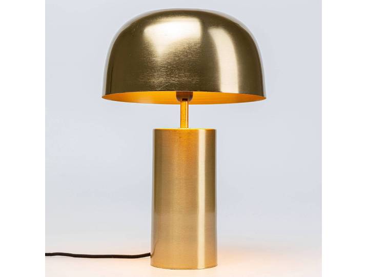 KARE Designer Tischlampe Loungy Gold, messing / gold, für Wohn- / Esszimmer, Metall, Design, Tischlampe