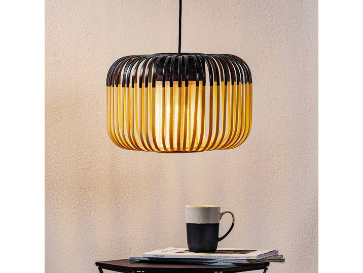Suspension Bamboo S Black - Forestier Bamboo Light S - Salon / séjour - Design - Bambou - À ampoule unique