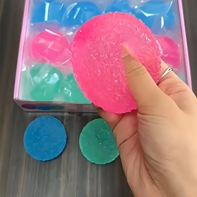 DynamicDeals Crystal Mochi Stress Ball Sensory Fidget Toy For Anxiety Relief & Relaxation pink