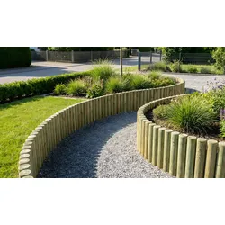 Rundholz ø 8 x 150 cm – Baumstütze aus Kiefer, druckimprägniert – runder Baumpfahl – Rundpfosten für Garten & Grundstück