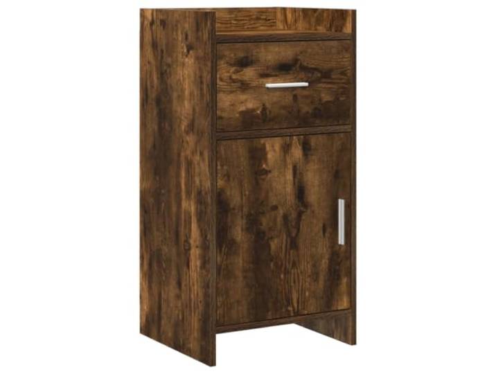 Favemtsl Sideboard Kommode 40x36x80cm Holzwerkstoff Geräucherte Eiche Kompakter Schrank mit Schublade und Regalen für Flur, Büro und Schlafzimmer zur strukturierten Aufbewahrung.