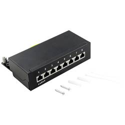 LogiLink NP0018B 8 Port Patch-Panel CAT 6a 1 HE Mehrfarbig