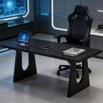 CARMORICO "70.9"" Rustic Executive Desk with Spacious Wood Desktop for Home Office and Study"