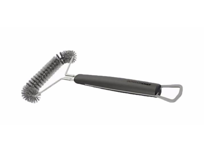 OUTDOORCHEF Triangel-Bürste Grillbürste – Grillbürste/Grillreiniger – grau