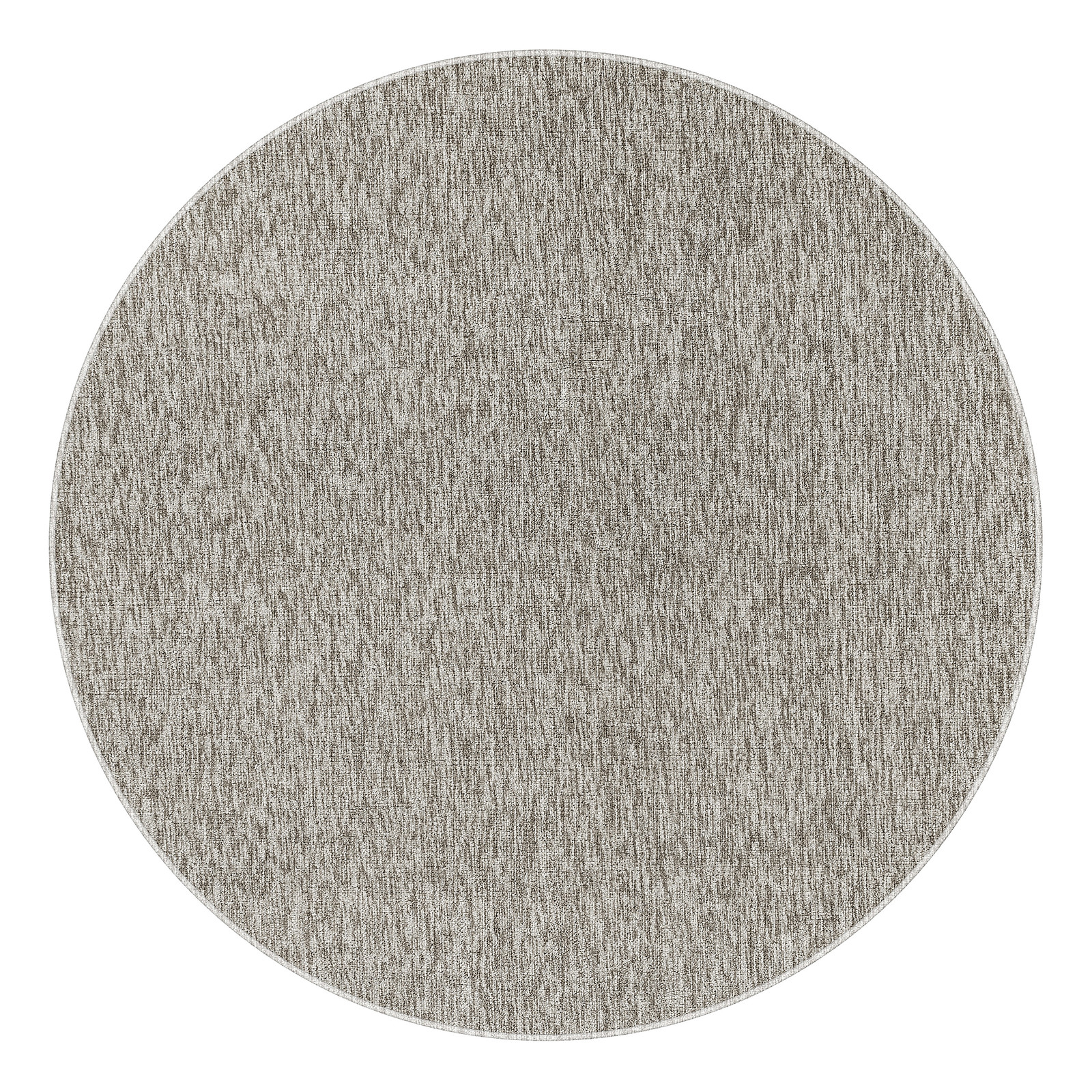 home24 Laagpolig vloerkleed Nizza rond beige/beige Ø 200cm polyester