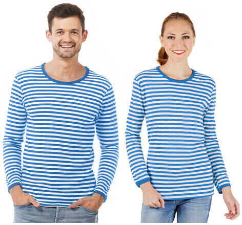 Langärmeliges Ringelshirt "Blue Stripes" unisex