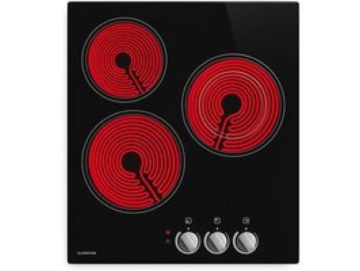 Klarstein EasyCook plaque vitrocéramique 3 zones de cuisson 4700 W 11 niveaux de puissance 45 cm