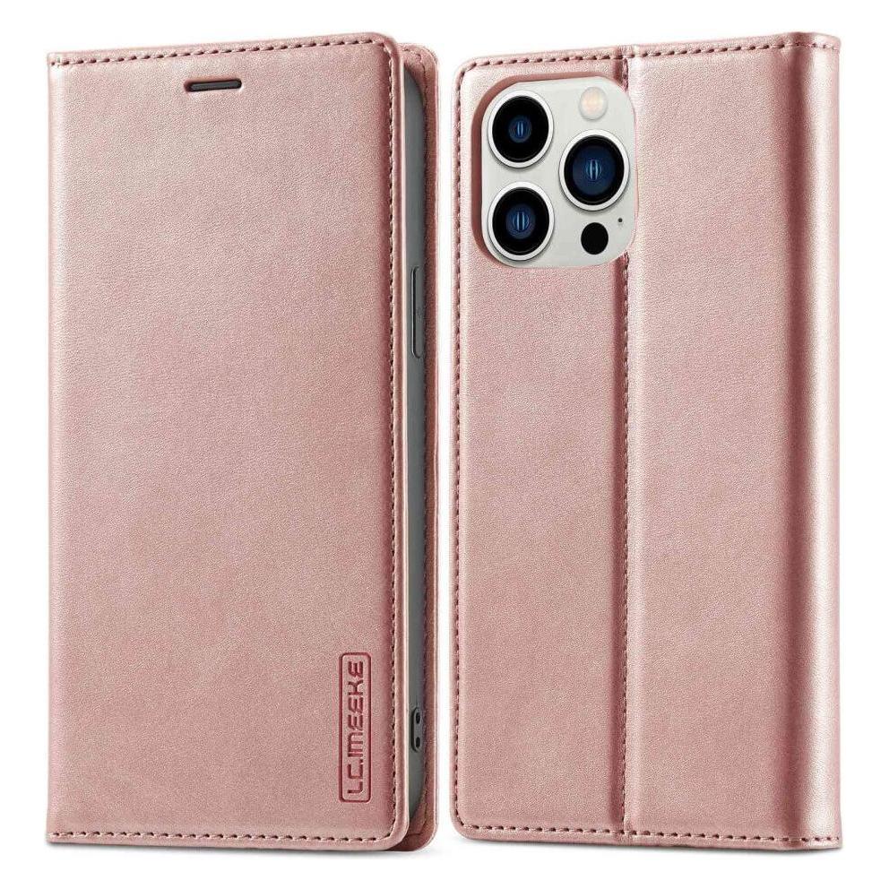 Cover-Discount iPhone 14 Pro - Vintage Flip Case Etui rosa (Apple iPhone 14 Pro) (660107447C)