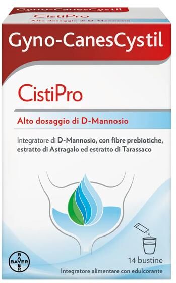 Gyno-Canesten Gyno-CanesCystil CistiPro Integratore Vie Urinarie con D-Mannosio 14 Bustine