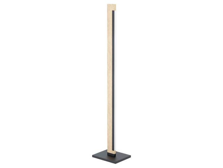 Eglo Led-Stehleuchte, Schwarz, Eichefarben, Holz, Metall, Kunststoff, Eiche, 126 cm, Lampen & Leuchten, Innenbeleuchtung, Stehlampen, Stehlampen dimmbar