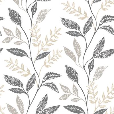 RoomMates Grey & Taupe Cottage Vine Peel and Stick Wallpaper