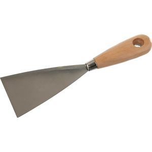 Schuller Spachtel 50036, Breite 80mm, Malerspachtel aus Stahl, mit Holzgriff