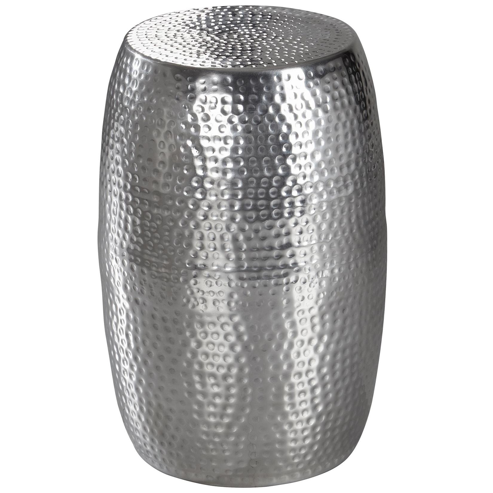 KADIMA DESIGN Beistelltisch ENNS: Orientalisch, Aluminium, 30 cm Breite, silberfarbenes Finish
