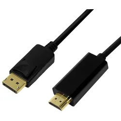 LogiLink CV0128 Videokabel-Adapter 3 m DisplayPort HDMI Typ A (Standard) Schwarz