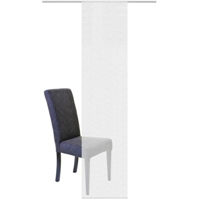 Schiebegardine HOME WOHNIDEEN "Uni" Gr. 1, weiß (wollweiß), B:60cm H:245cm, Polyester, Gardinen, HxB: 245x60, SCHIEBEVORHANG LEINENSTRUKTUR