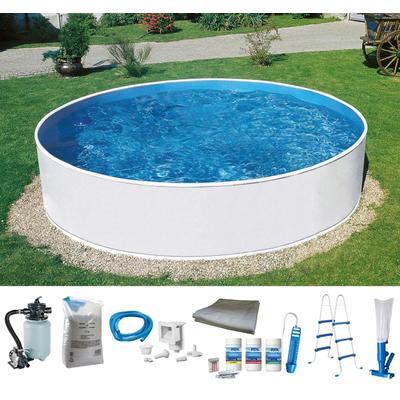 Rundpool MY POOL BWT "ALL IN inkl. umfangreichem Zubehör", weiß, H:90cm Ø:300cm, Schwimmbecken, Rundpool, in verschiedene Größen erhältlich