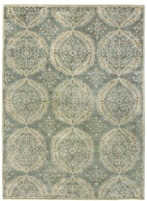 Exquisite Rugs Fine Wool hand-knotted New Zealand Wool Silver/Gray Area Rug