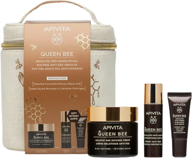 Apivita Rotina Queen Bee Antienvelhecimento Textura Rica Pack