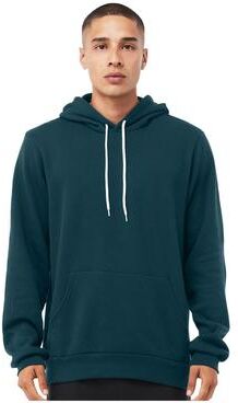 Bella + Canvas 3719 Sponge Fleece Hoodie in Atlantic size XL B3719, BC3719
