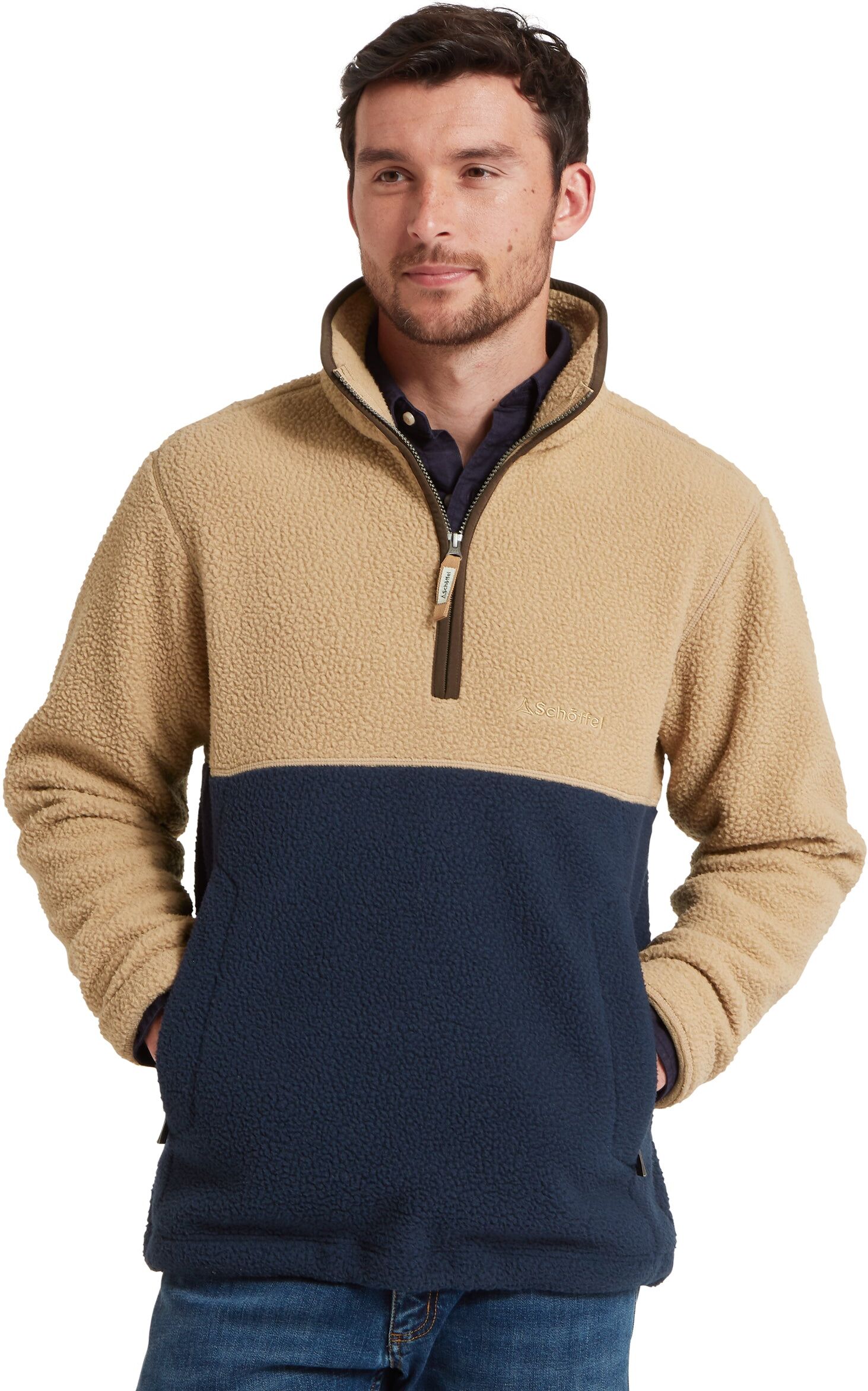 Schöffel Country Berkeley Retro Quarter Zip Fleece - Blue - Size 40 (M) - Unisex