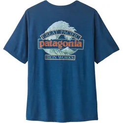 Patagonia Herren Cap Cool Daily Great Waves T-Shirt - M - Clement Blue - Light Clement B