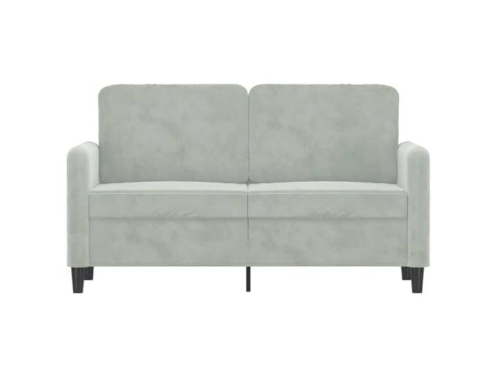 KTHLBRH 2-Sitzer-Sofa, hellgrau, 120 cm, aus Samt Robuster Metallrahmen, Polsterung aus Schaumstoff, modernes Design, maximale Belastung 110 kg pro Sitz