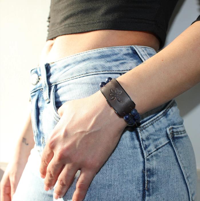 MYLUMI Bracciale Smart Shamballa Plus Lapislazzuli Grande-lapislazzuli Grande