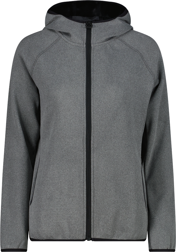 Fleecejacke CMP, Damen, Gr. 46, carbone meliert, Obermaterial: 100% Polyester, Jacken Fleecejacke carbone meliert 46