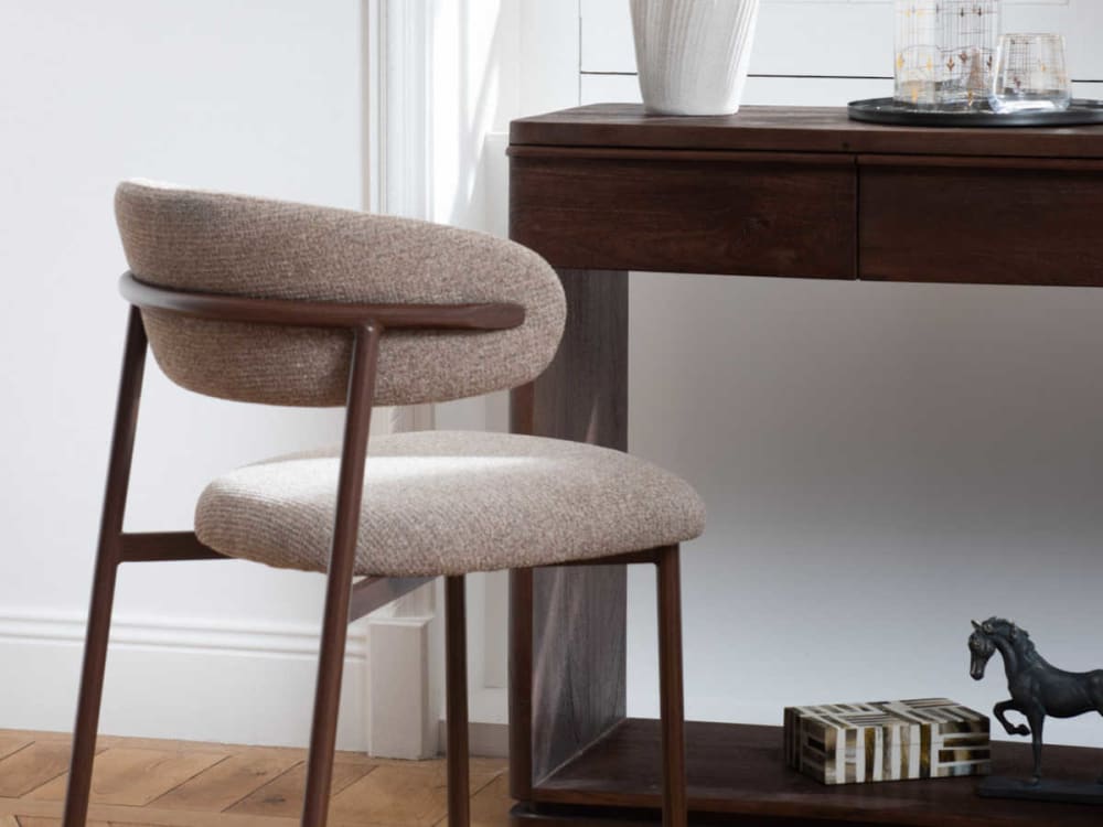 Chaise curve - amadeus Marron 55x80x58cm