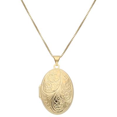 Kette mit Anhänger FIRETTI "Schmuck Geschenk Silber 925 Halsschmuck Halskette Venezianer Medaillon", gold (gelbgoldfarben), Halsketten, Damen, Silber 925 (Sterlingsilber), L: 45 B: 0,9mm, B:0,9mm