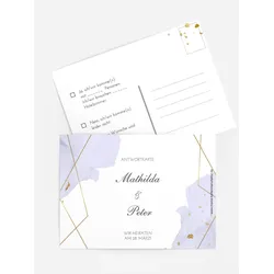 Antwortkarten für Ihre Feier selbst gestalten mit Spruch und Fotos im Onlinedesigner bei Meine-Kartenmanufaktur.de