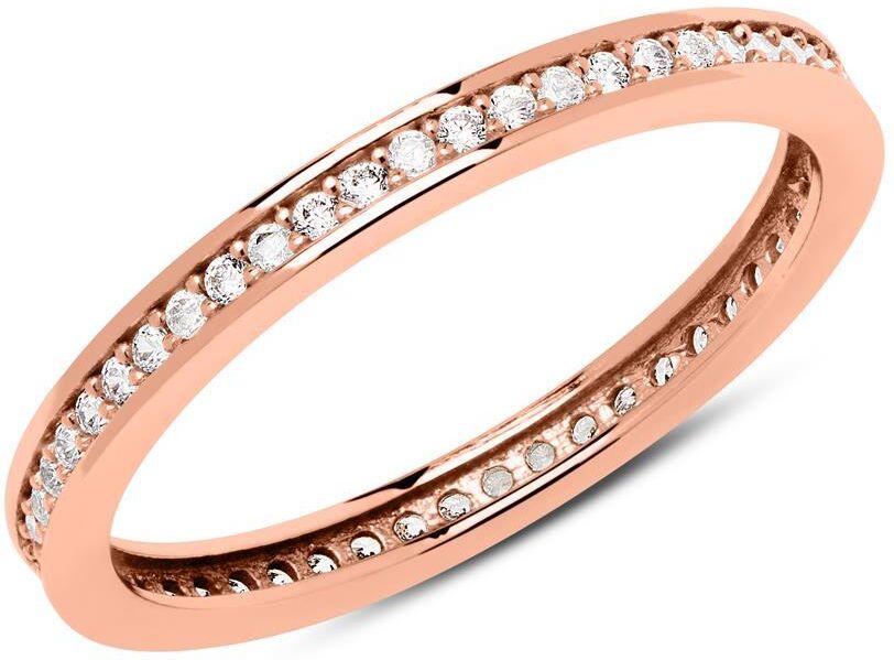 Unique Memoire Ring 333er Roségold mit Zirkonia
