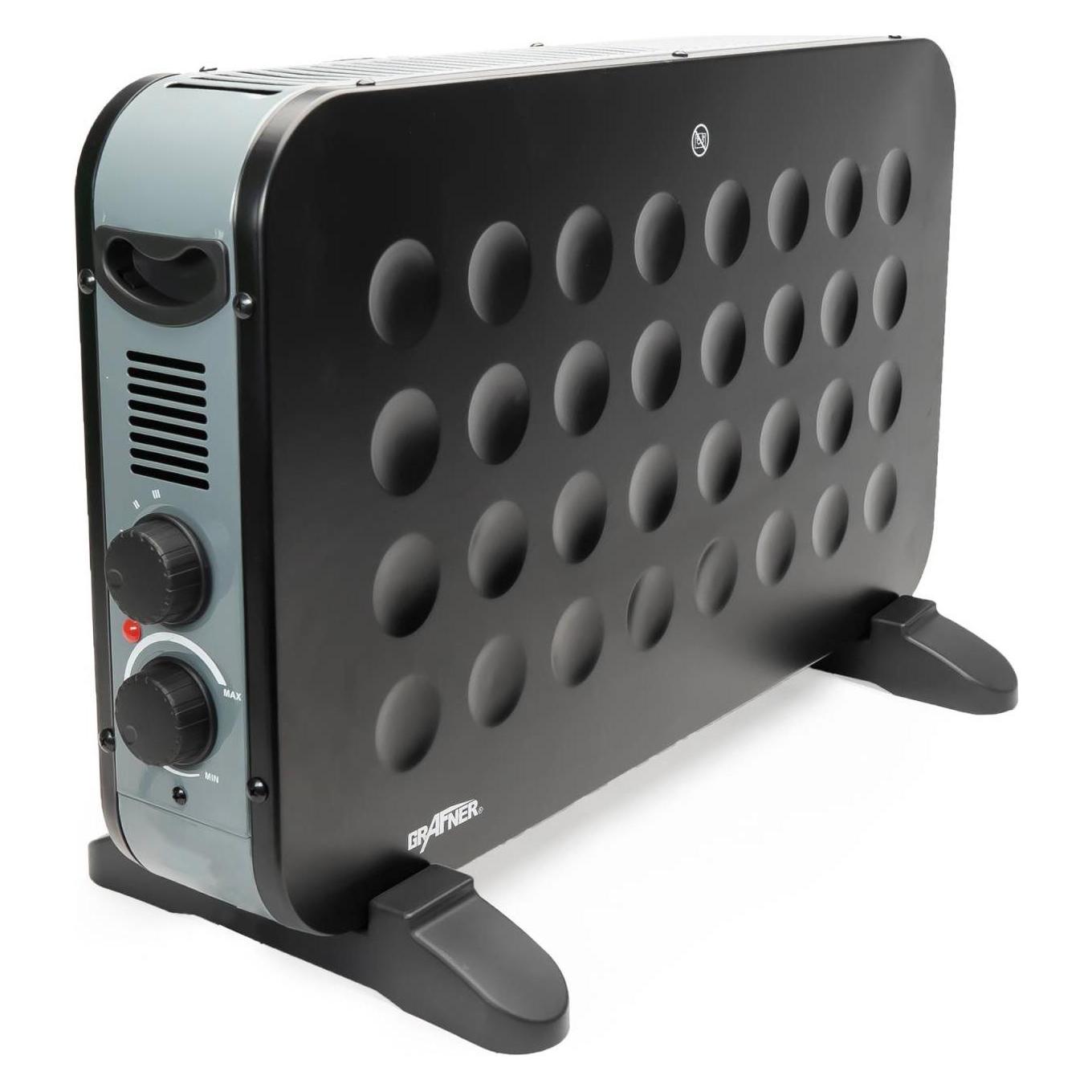 Grafner Konvektor elektro Heizung 2000 Watt Heizgerät matt schwarz DK11046 (2000 W) (deal-183445061)