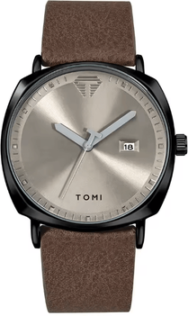 Inspire Essentials Tomi Mens Minimalist Leather Watch brown Black